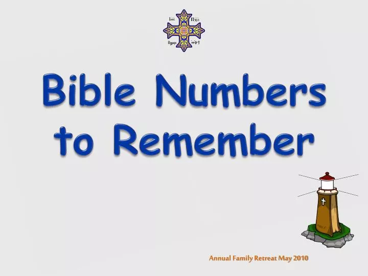 bible numbers to remember