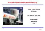 Nitrogen Safety Awareness Workshop - slide 1
