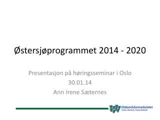 stersj programmet 2014 2020