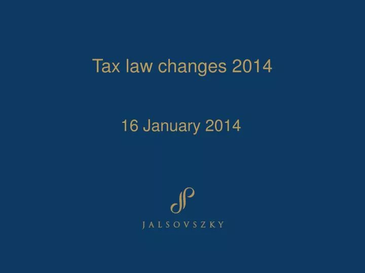 tax law changes 2014