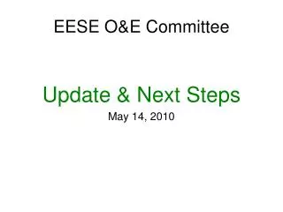 EESE O&amp;E Committee