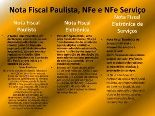 nota fiscal paulista nfe e nfe servi o