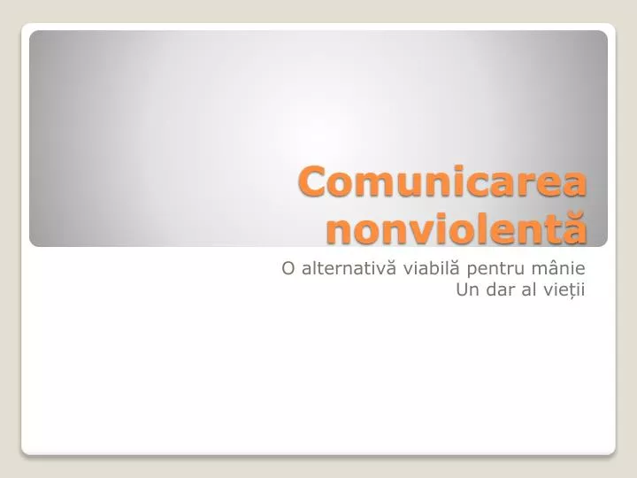 comunicarea nonviolent