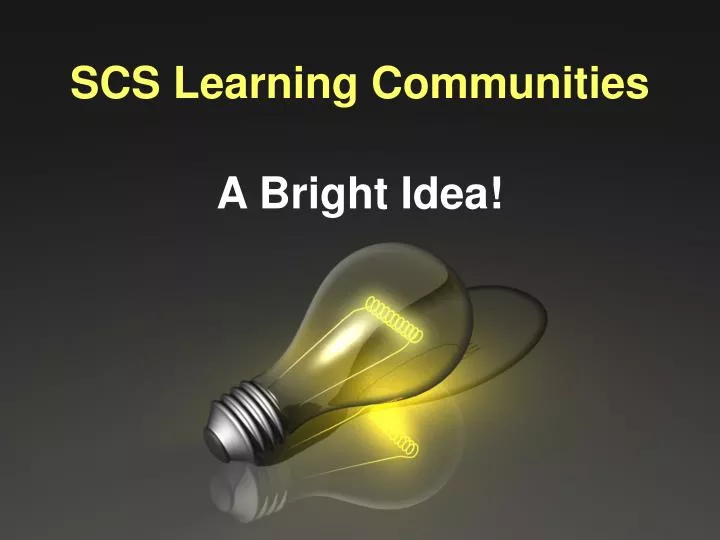 scs learning communities