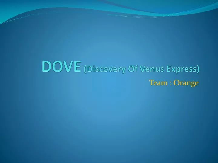 dove discovery of venus express