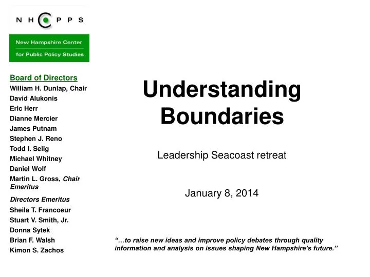 understanding boundaries