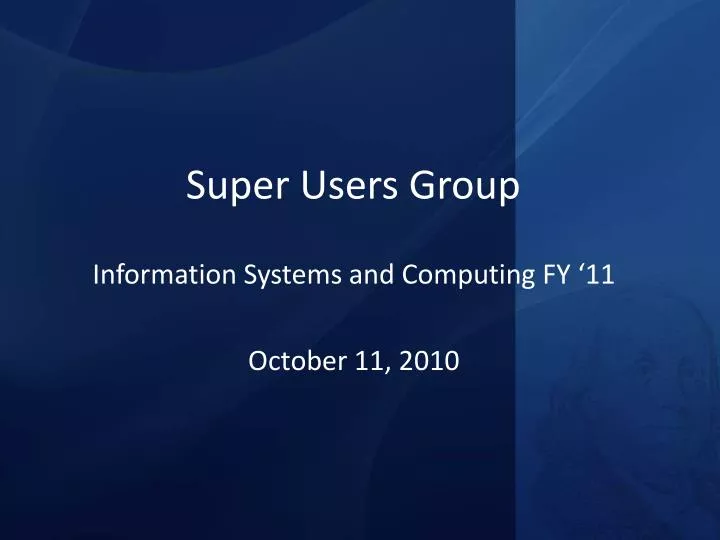 super users group