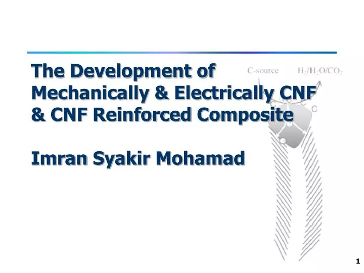 the development of mechanically electrically cnf cnf reinforced composite imran syakir mohamad
