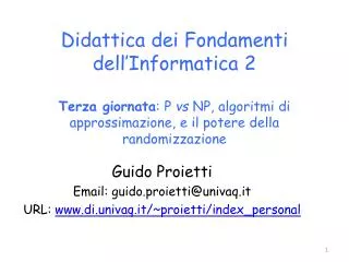 guido proietti email guido proietti@univaq it url www di univaq it proietti index personal