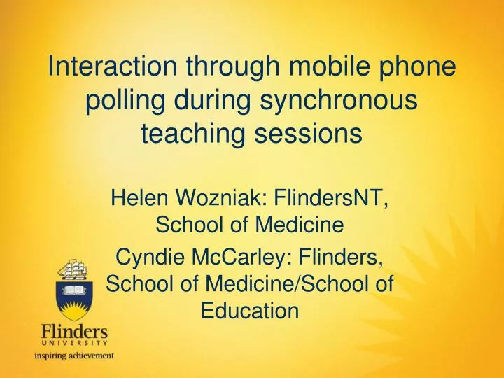 interaction through mobile phone polling during synchronous teaching sessions
