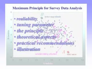 Maximum Principle for Survey Data Analysis
