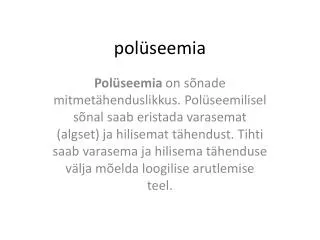 pol seemia