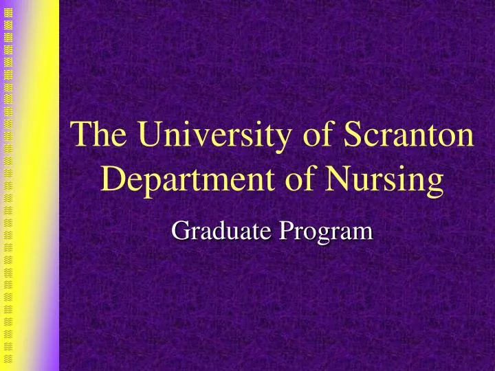 the university of scranton department of nursing