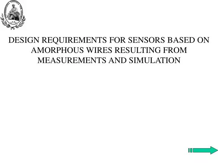 design requirements for sensors based on amorphous wires resulting from measurements and simulation