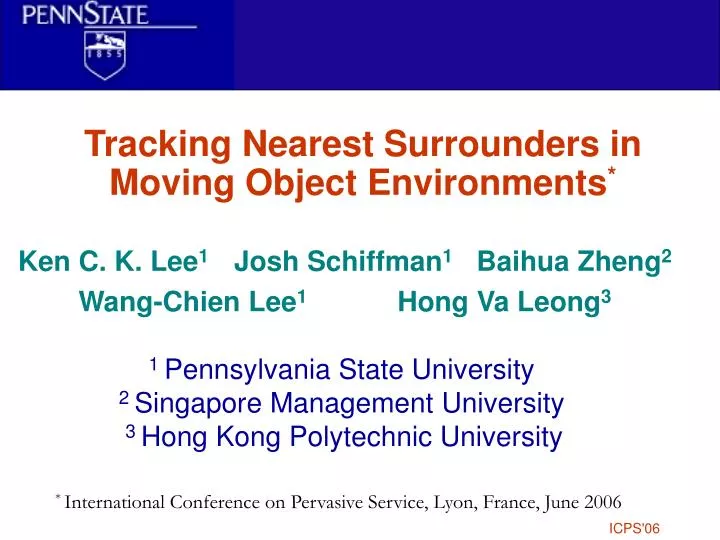 tracking nearest surrounders in moving object environments