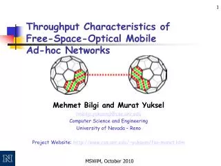 Throughput Characteristics of Free-Space-Optical Mobile Ad-hoc Networks