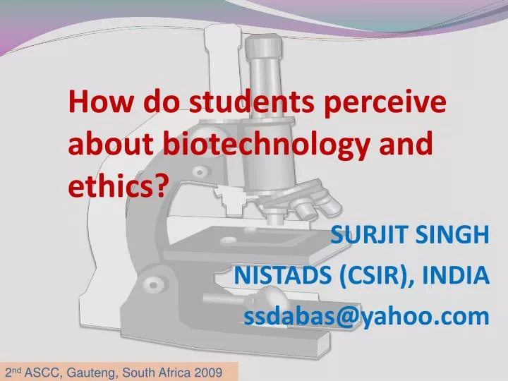 how do students perceive about biotechnology and ethics