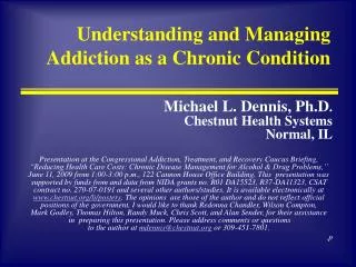 Understanding and Managing Addiction as a Chronic Condition
