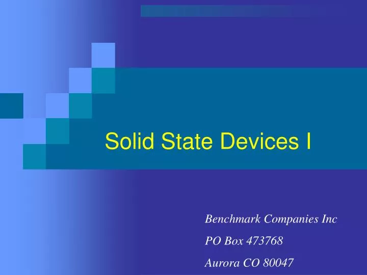 solid state devices i