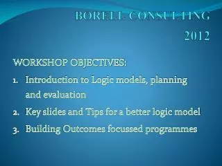 BORELL CONSULTING 2012