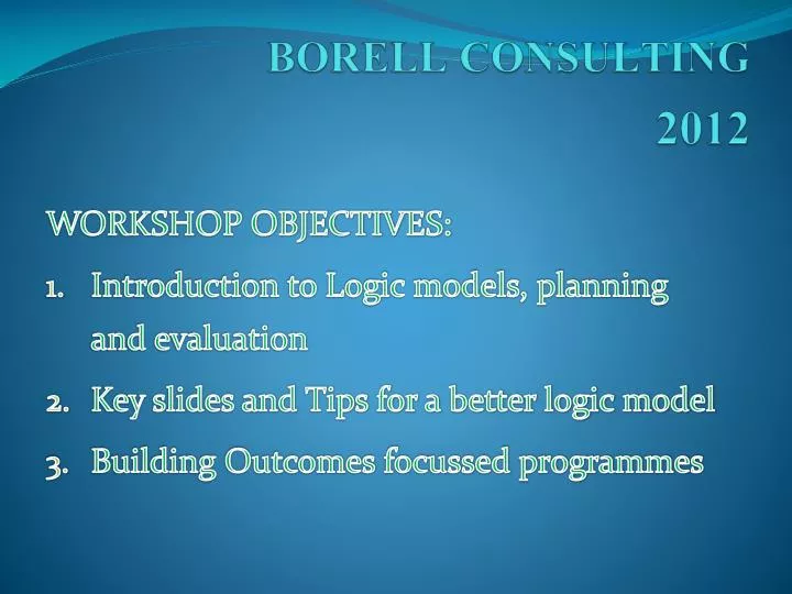 borell consulting 2012