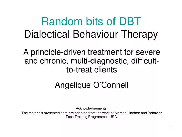 random bits of dbt dialectical behaviour therapy