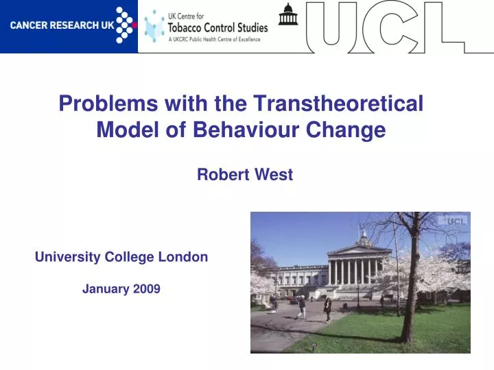 problems with the transtheoretical model of behaviour change