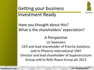 Getting your business Investment Ready