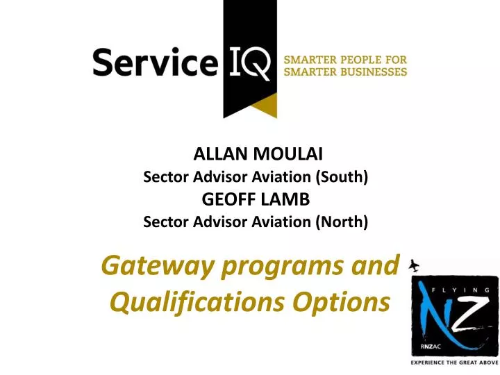 allan moulai sector advisor aviation south geoff lamb sector advisor aviation north