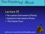 Physics of Music: Percussion & Keyboard Instruments - slide 1