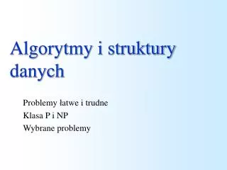 algorytmy i struktury danych