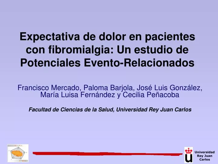 expectativa de dolor en pacientes con fibromialgia un estudio de potenciales evento relacionados