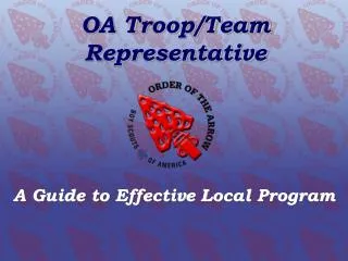 OA Troop/Team Representative