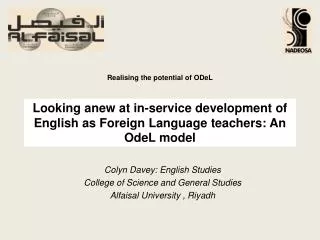 Looking anew at in-service development of English as Foreign Language teachers: An OdeL model