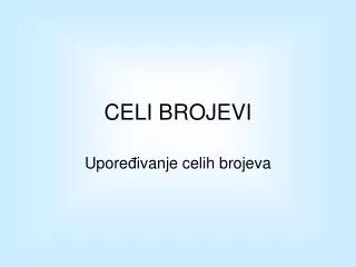 celi brojevi