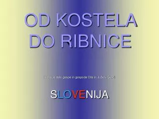od kostela do ribnice