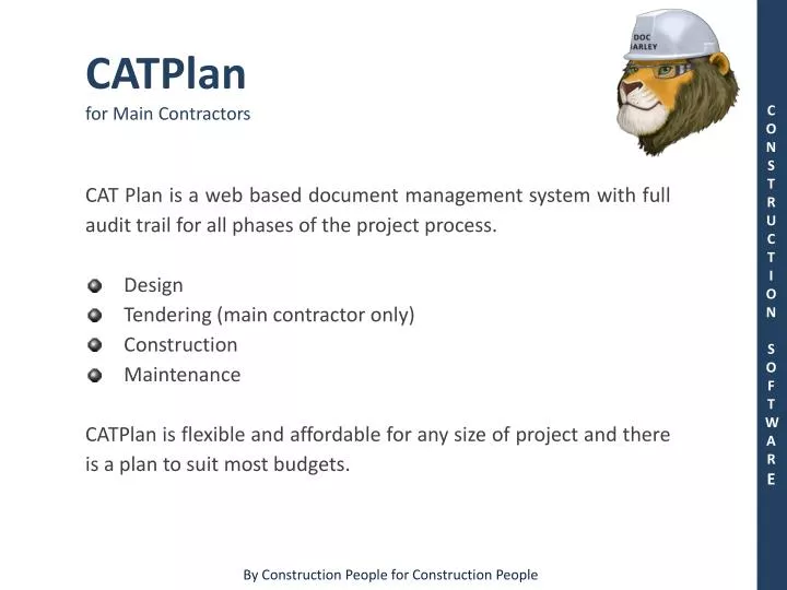 catplan for main contractors