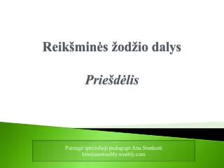 reik min s od io dalys prie d lis