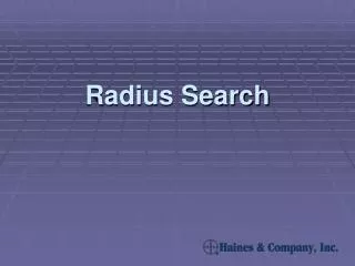 Radius Search