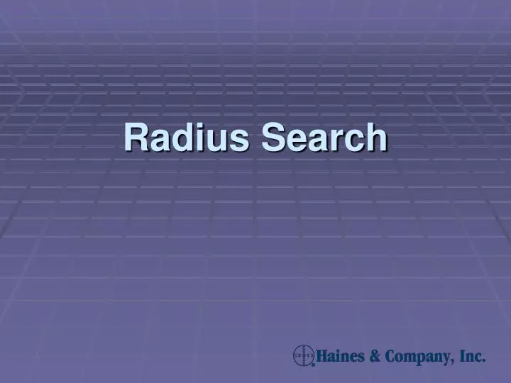 radius search
