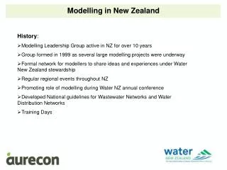 Modelling in New Zealand