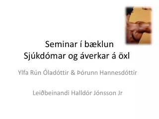 seminar b klun sj kd mar og verkar xl