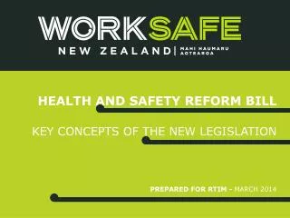 Health and safety reform Bill