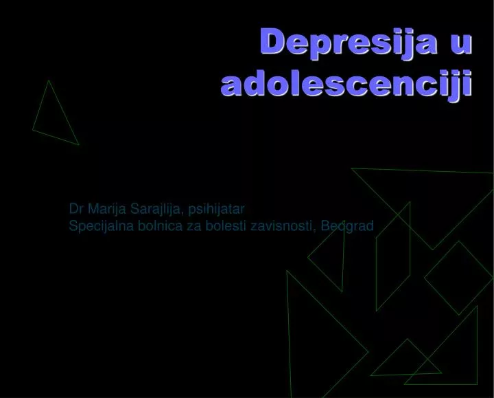 depresija u adolescenciji