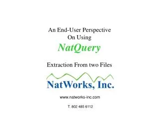 An End-User Perspective On Using NatQuery Extraction From two Files