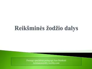 reik min s od io dalys