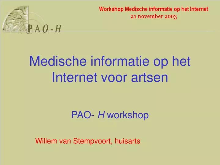 medische informatie op het internet voor artsen