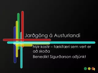 jar g ng austurlandi
