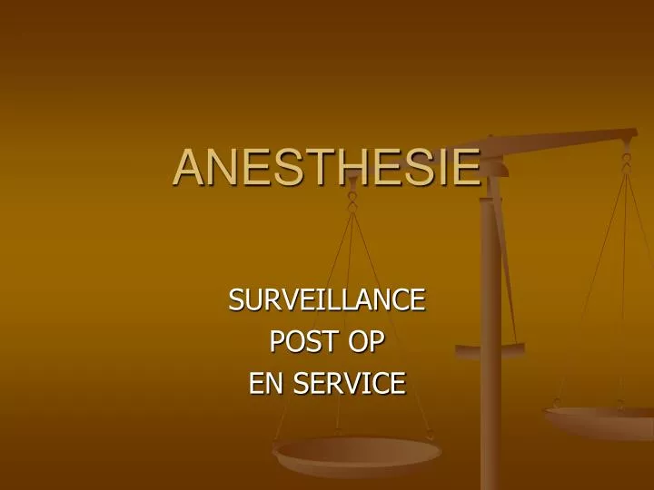 anesthesie