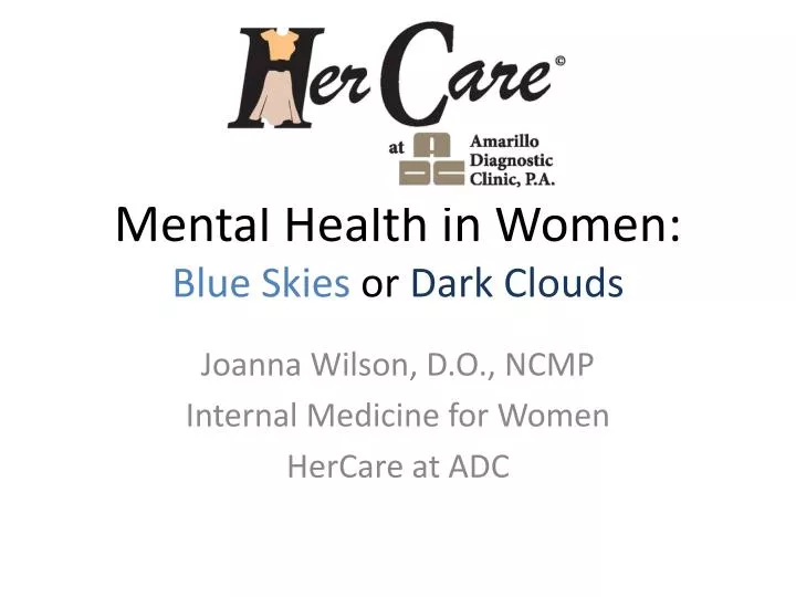 mental health in women blue skies or dark clouds